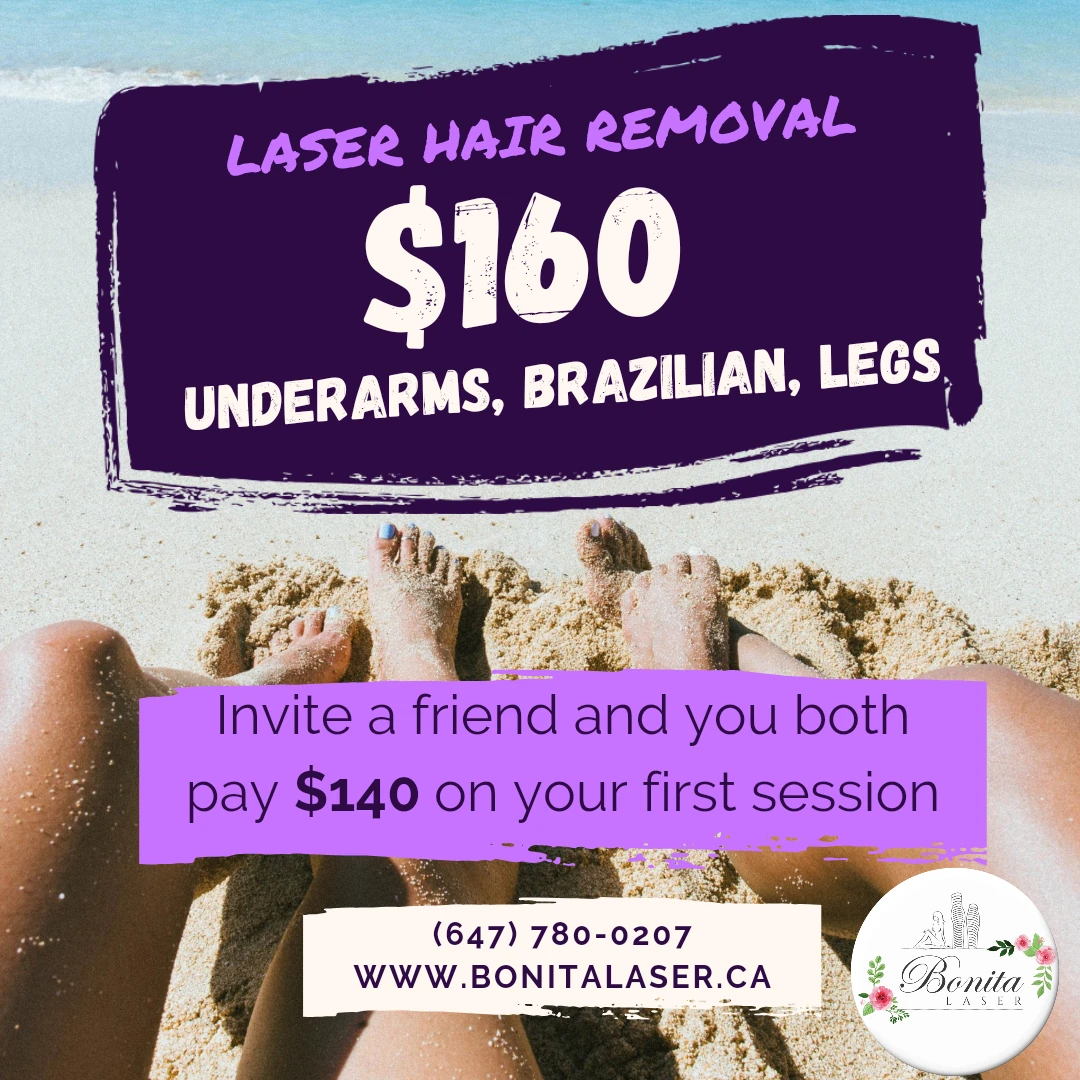 Laser Hair Removal for Face and Underarms at Bonita Laser - Special Offer