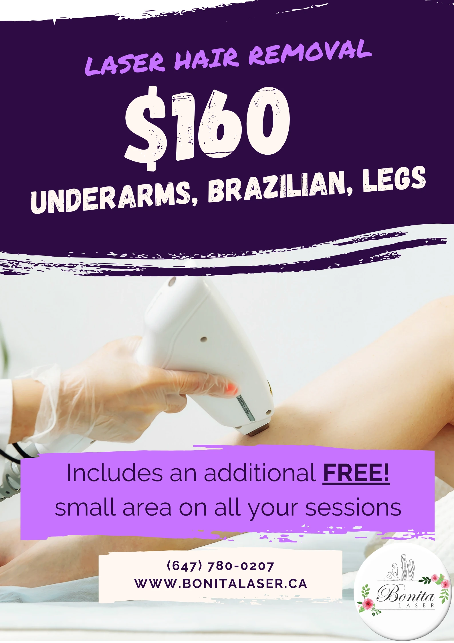 Laser Hair Removal for Underarms and Brazilian at Bonita Laser - Special Offer